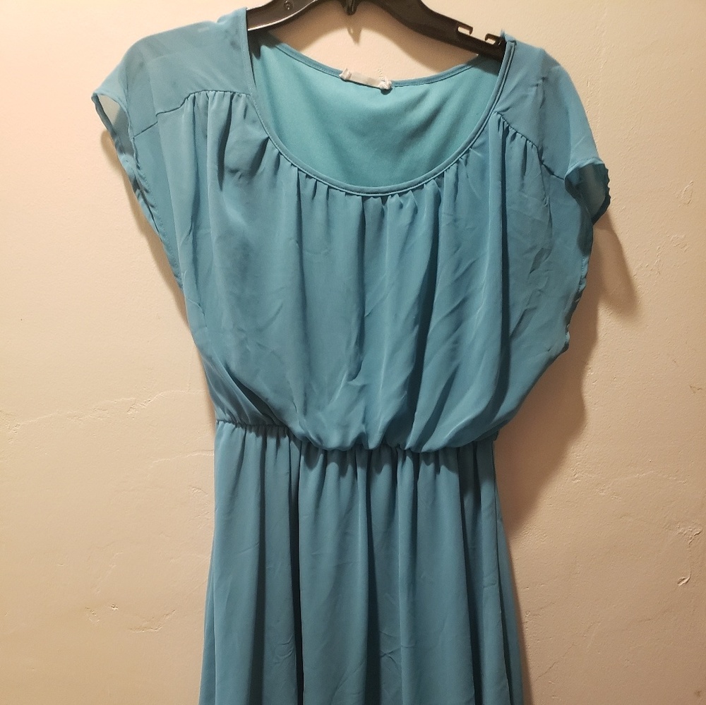 Lush Turquoise Skater Dress